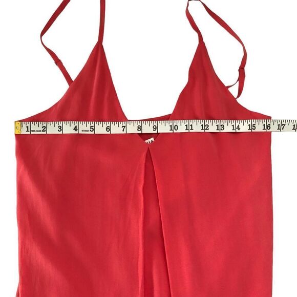 Alice + Olivia Women's Top Spaghetti Strap Fully Lined Coral Size Medium - Picture 9 of 10